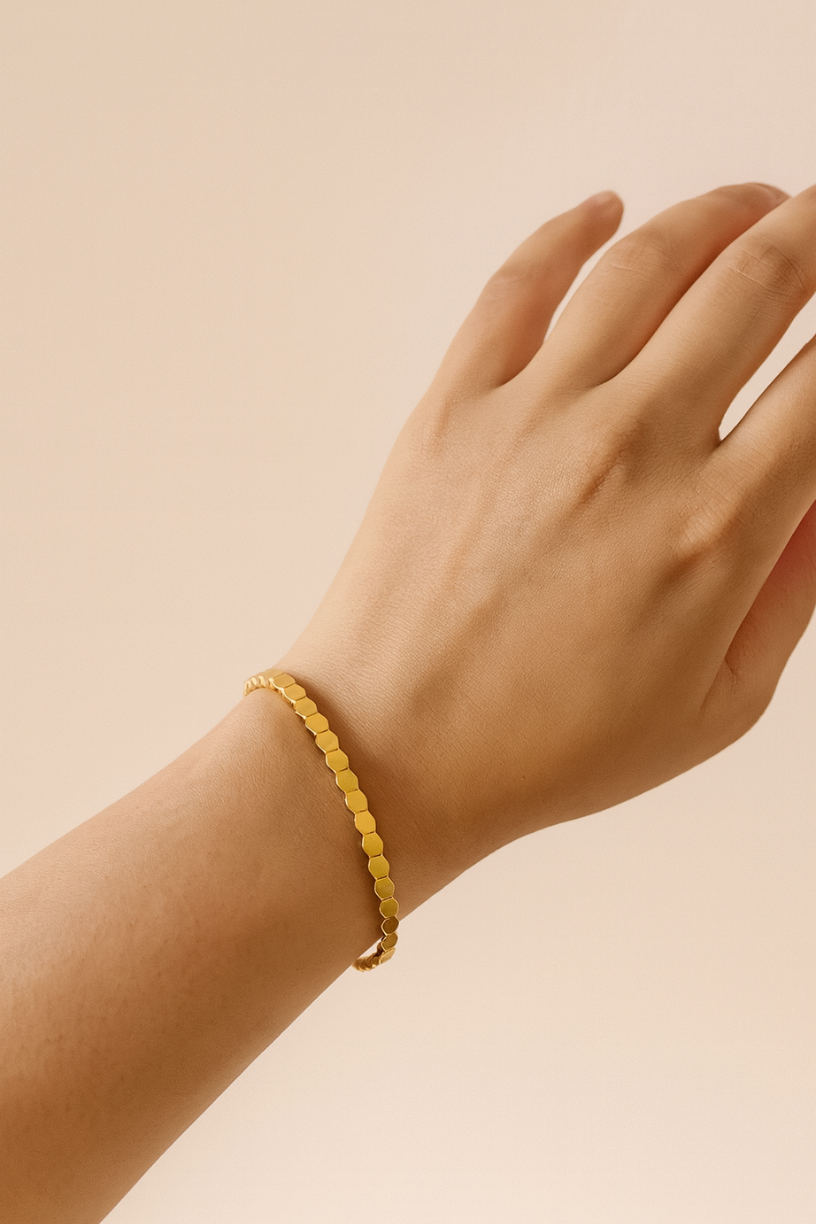 Golden Honeycomb Bracelet
