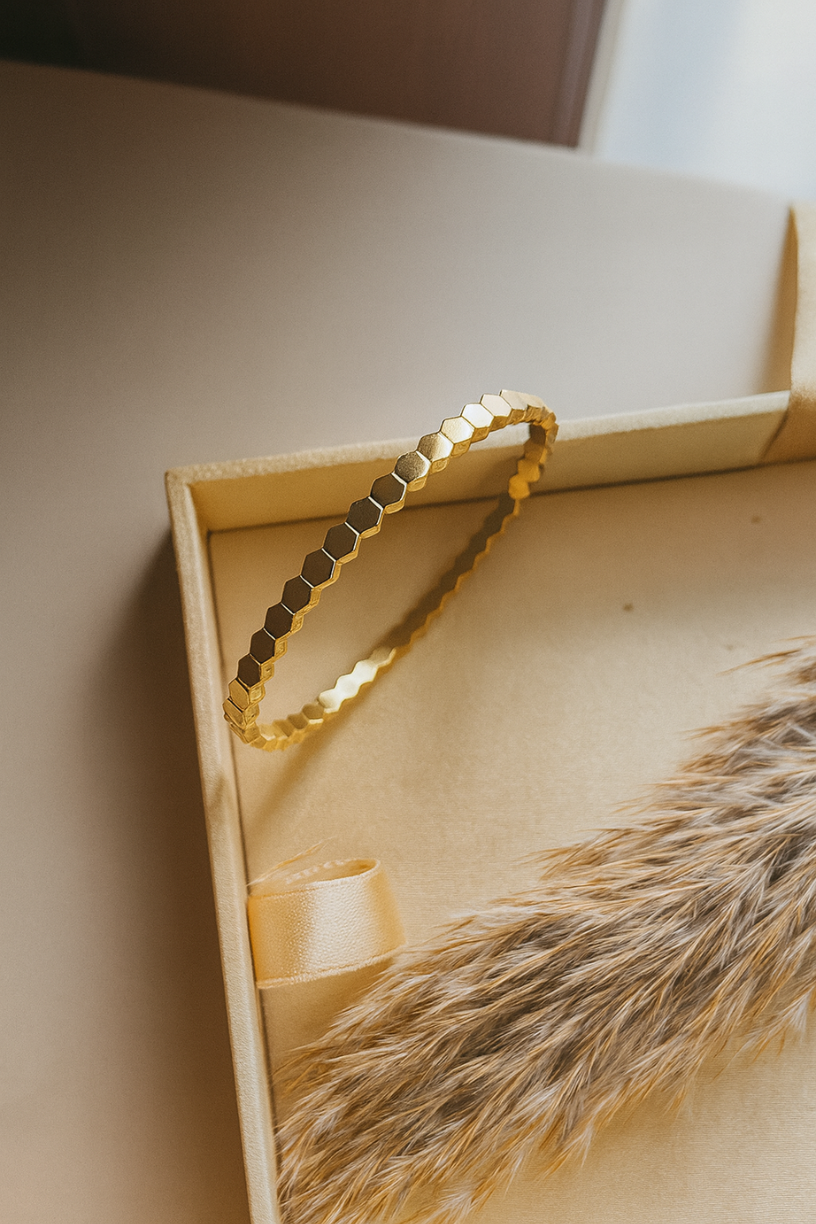 Golden Honeycomb Bracelet