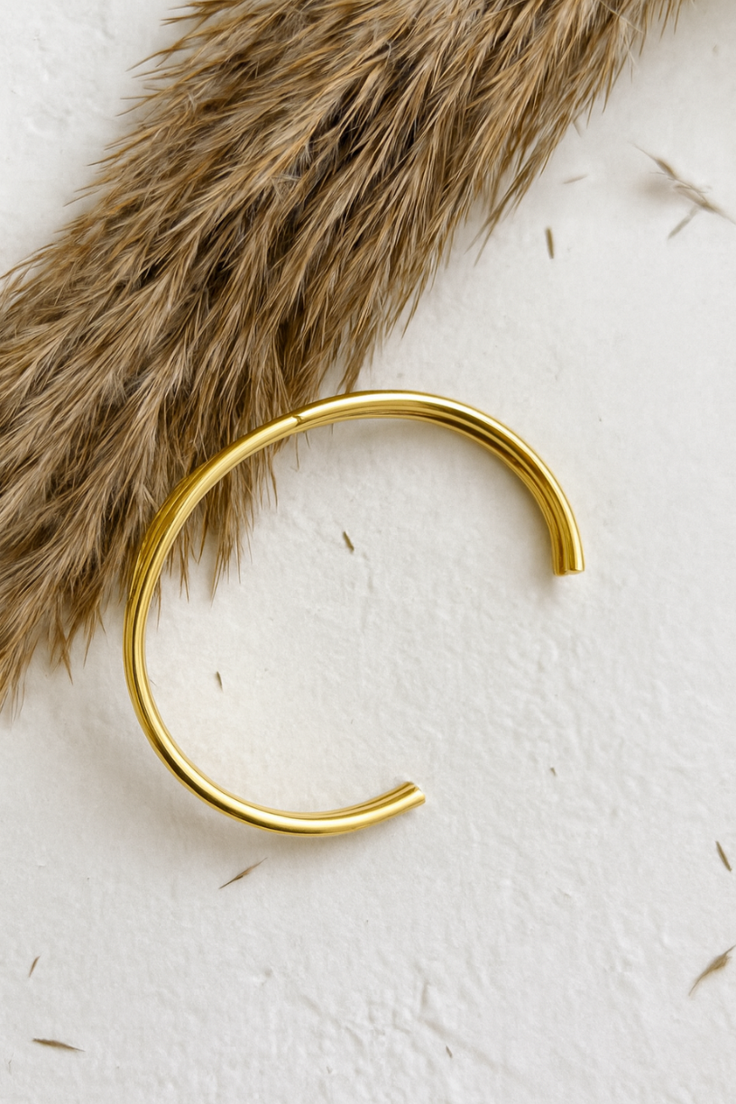 Gold Wave Cuff Bracelet