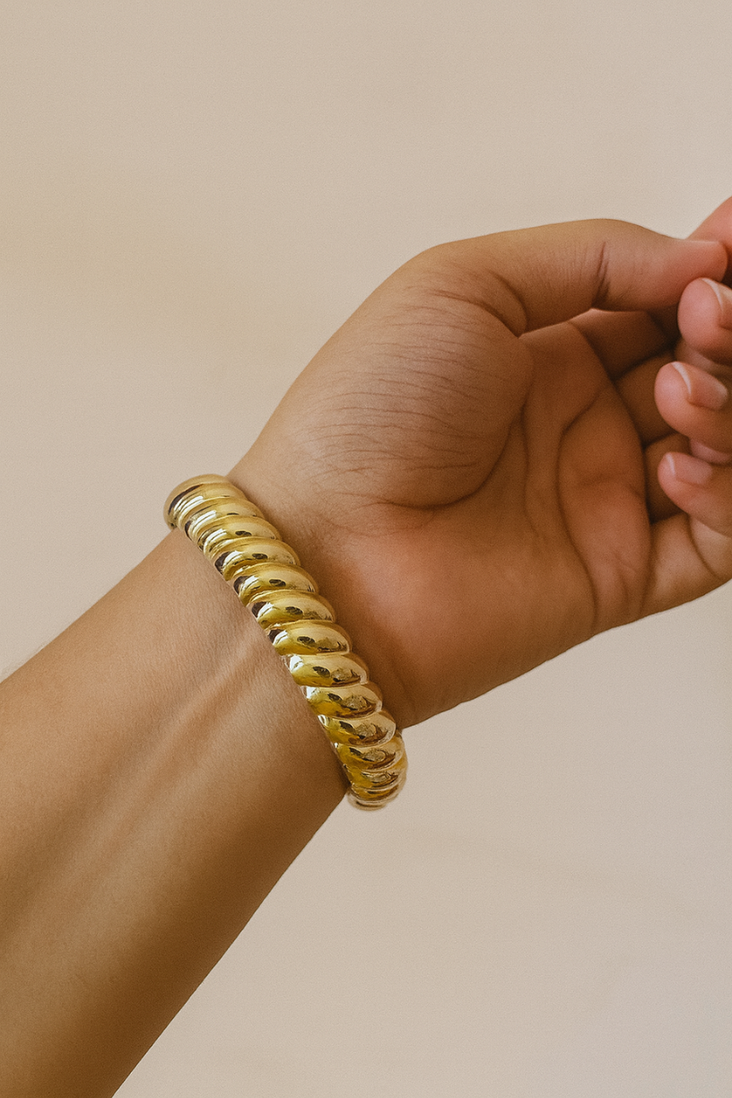 Golden Sprial Luxe Cuff