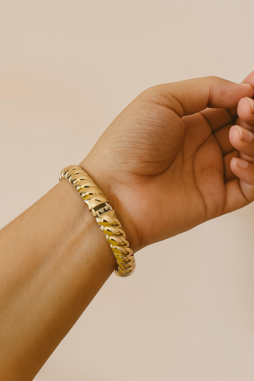 Golden Sprial Luxe Cuff