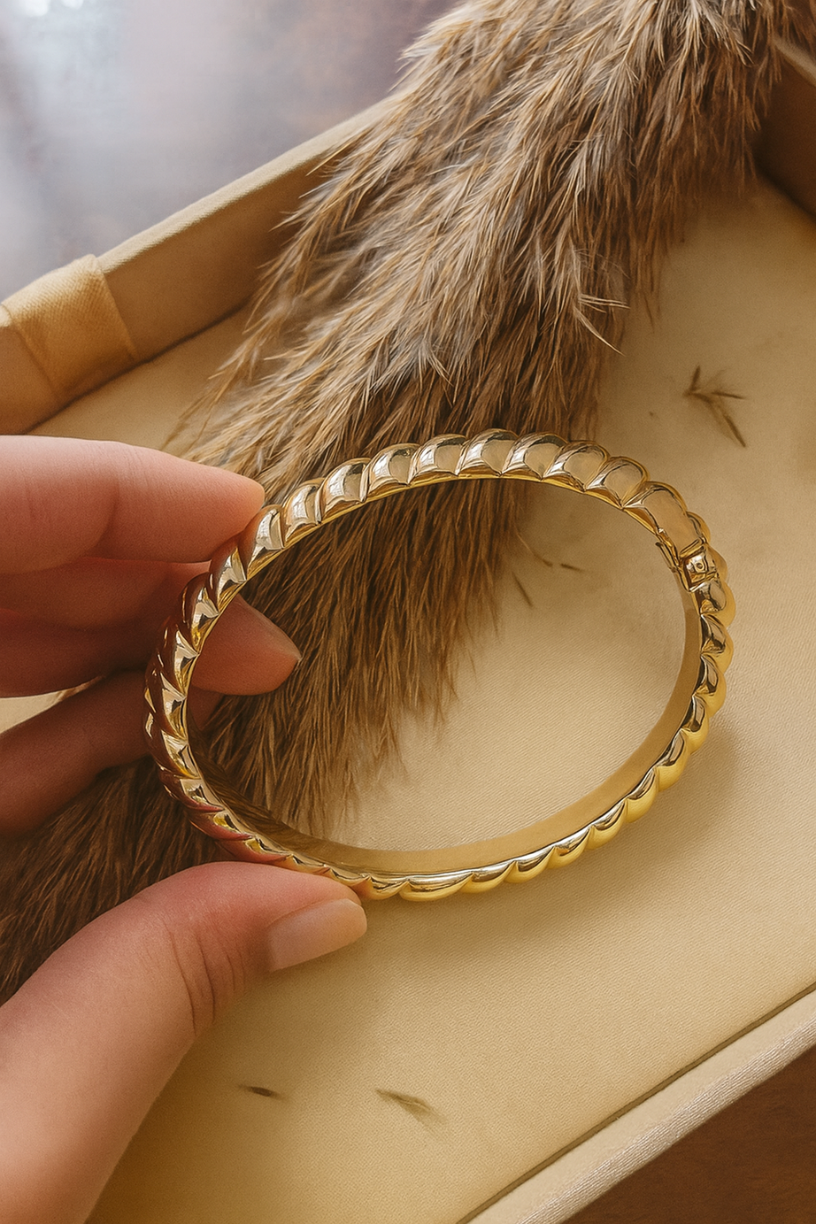 Golden Sprial Luxe Cuff