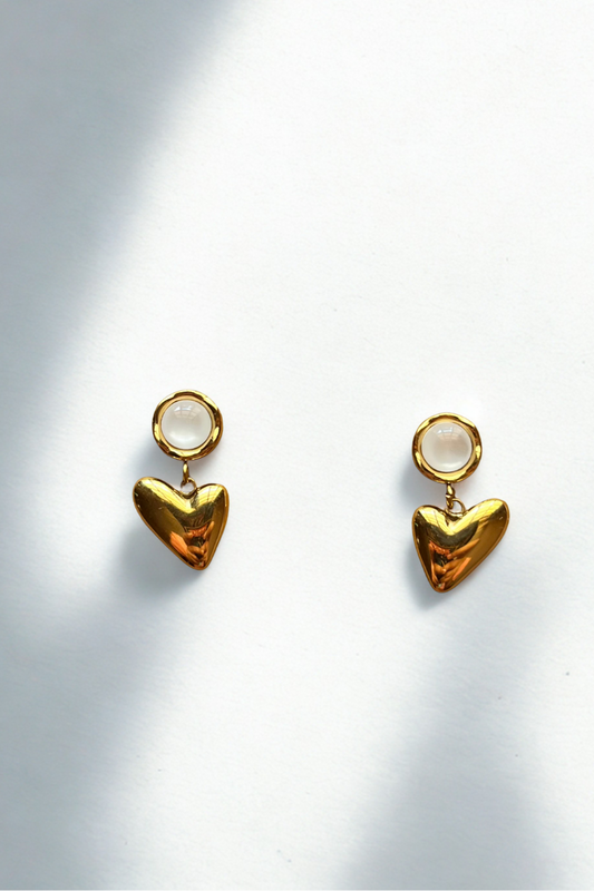 Mini Heart Drop Earrings