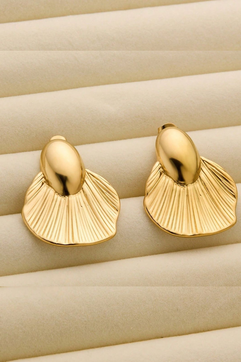 The Golden Petal Statement Earrings