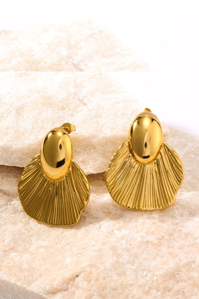 The Golden Petal Statement Earrings
