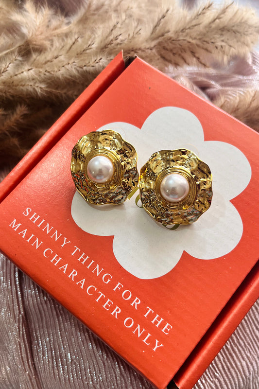 Serene Pearl Stud Earrings