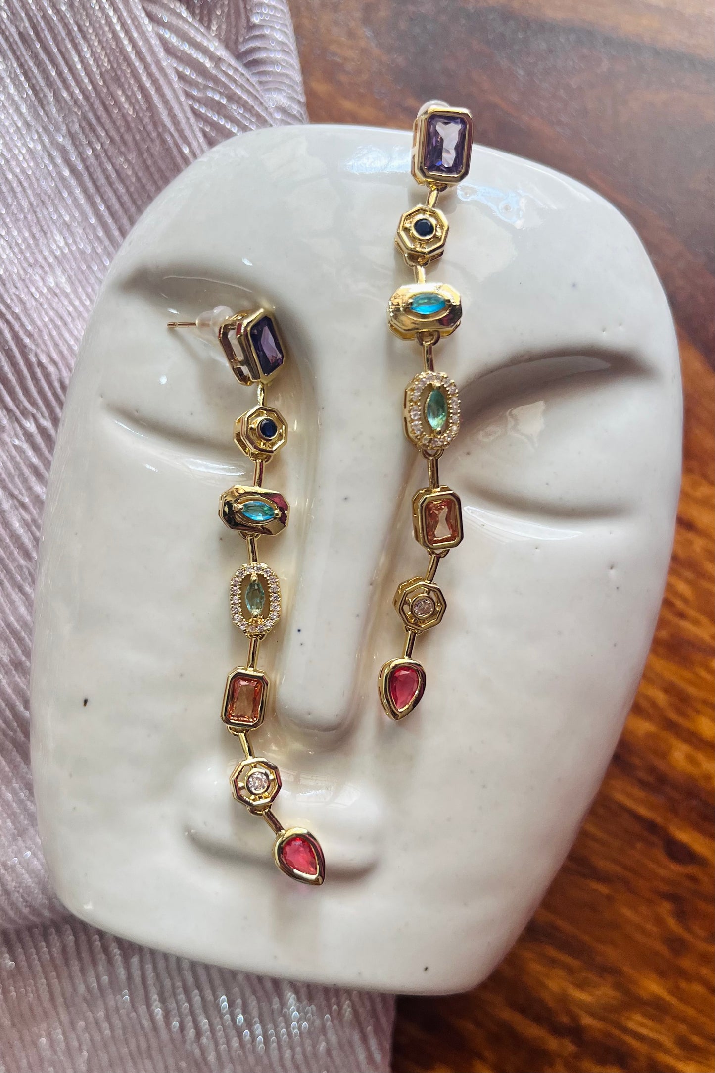 Multi Color Dangler Earrings