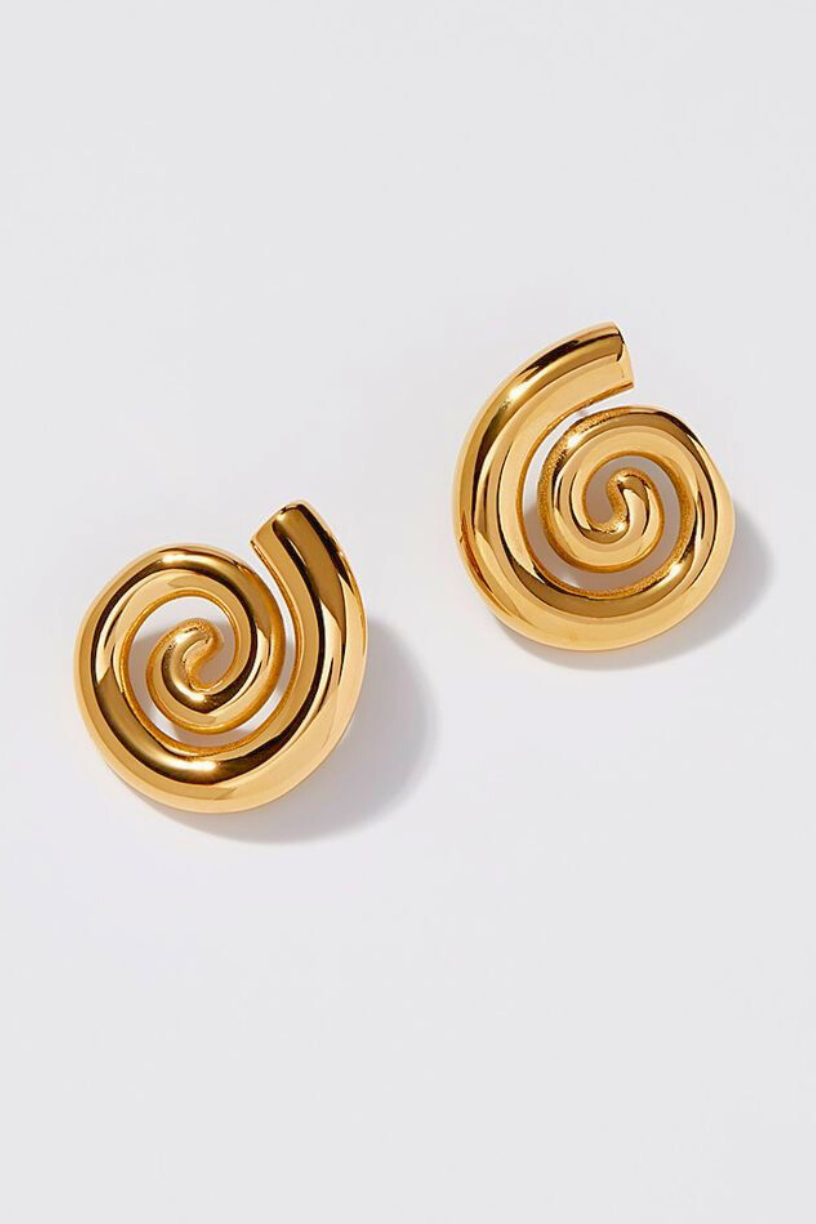 Spiral Muse Statement Earrings- Made to order