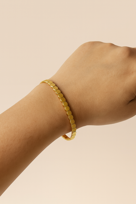 Golden Honeycomb Bracelet