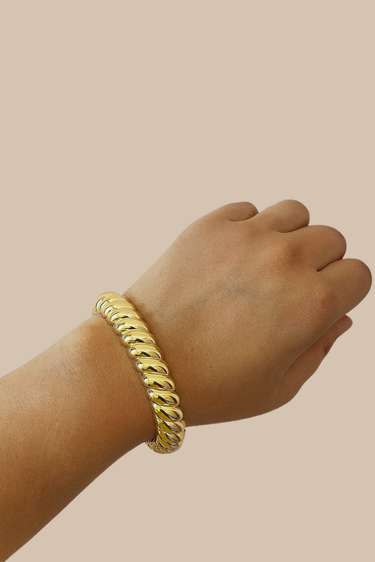 Golden Sprial Luxe Cuff