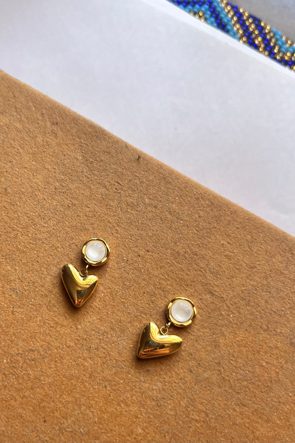 Mini Heart Drop Earrings