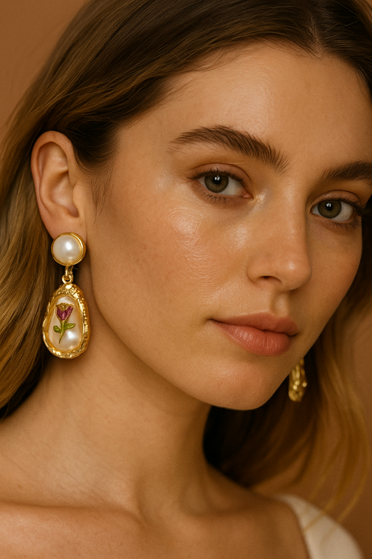 Blooming Pearl Drop Earrings