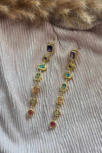 Multi Color Dangler Earrings