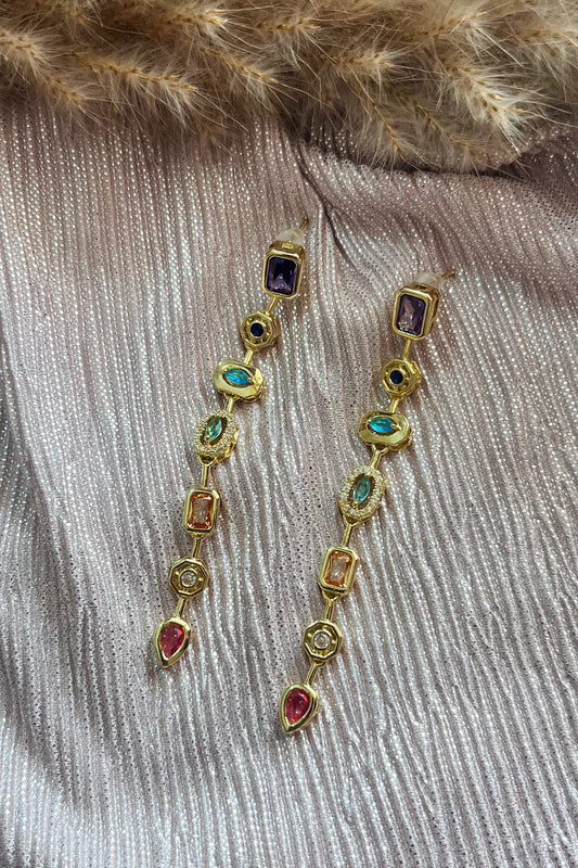 Multi Color Dangler Earrings