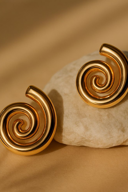 Spiral Muse Statement Earrings- Made to order