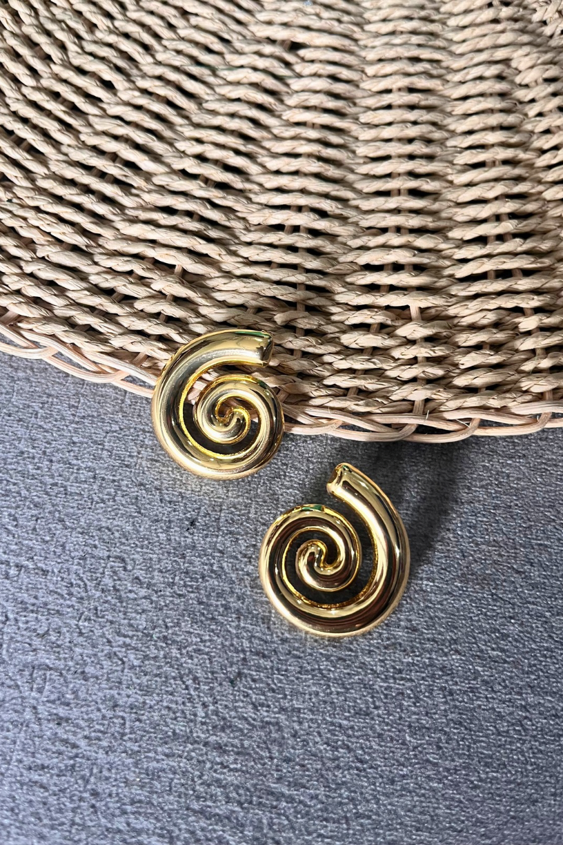 Spiral Muse Statement Earrings- Made to order