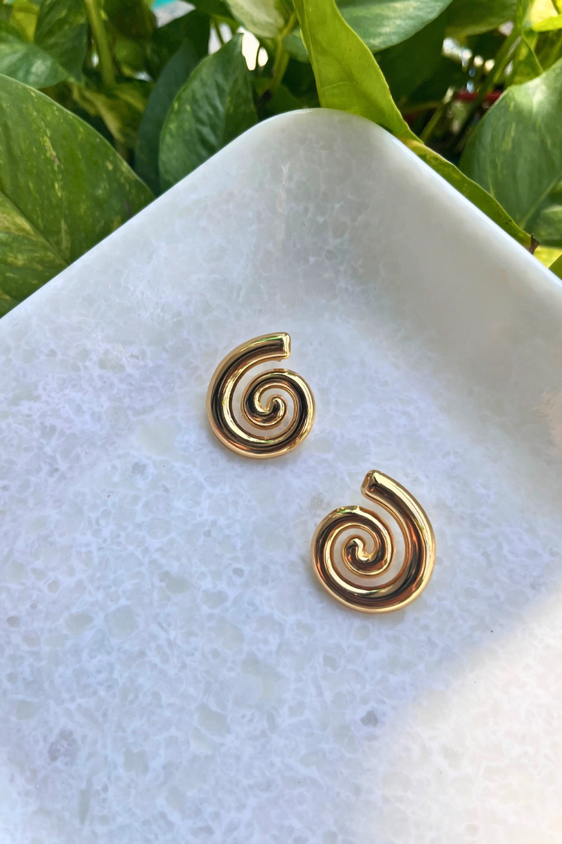Spiral Muse Statement Earrings- Made to order